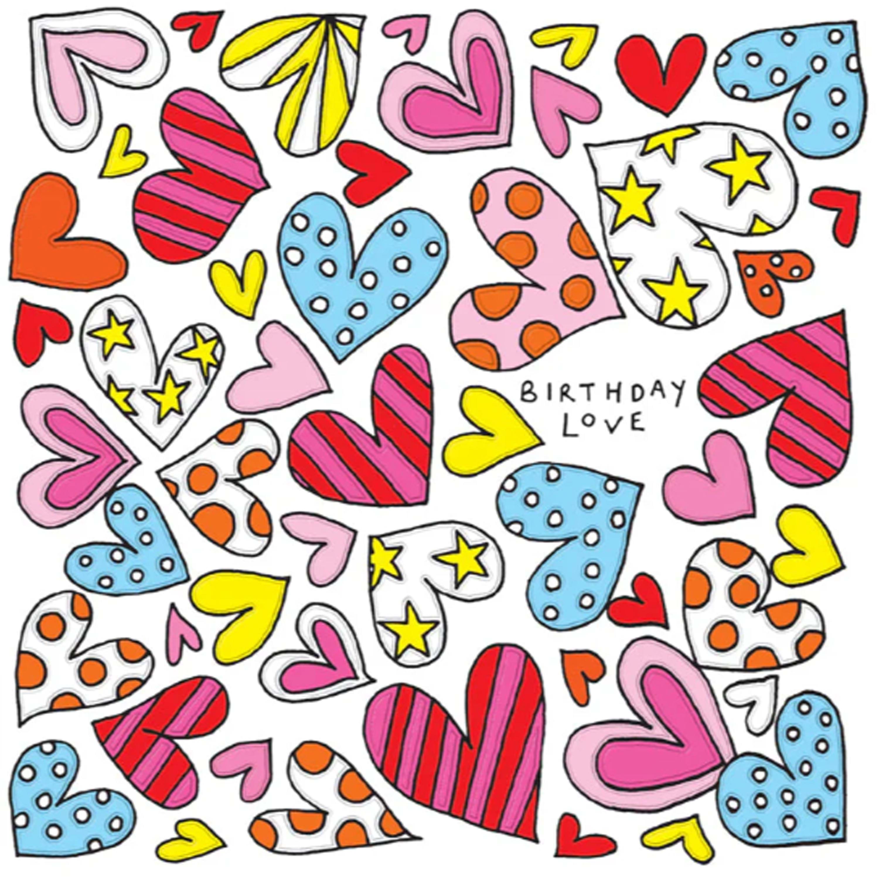 Hearts Birthday Card