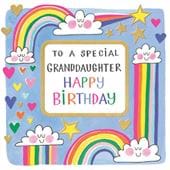 Rainbows Granddaughter Birthday Card