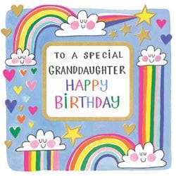 Rainbows Granddaughter Birthday Card