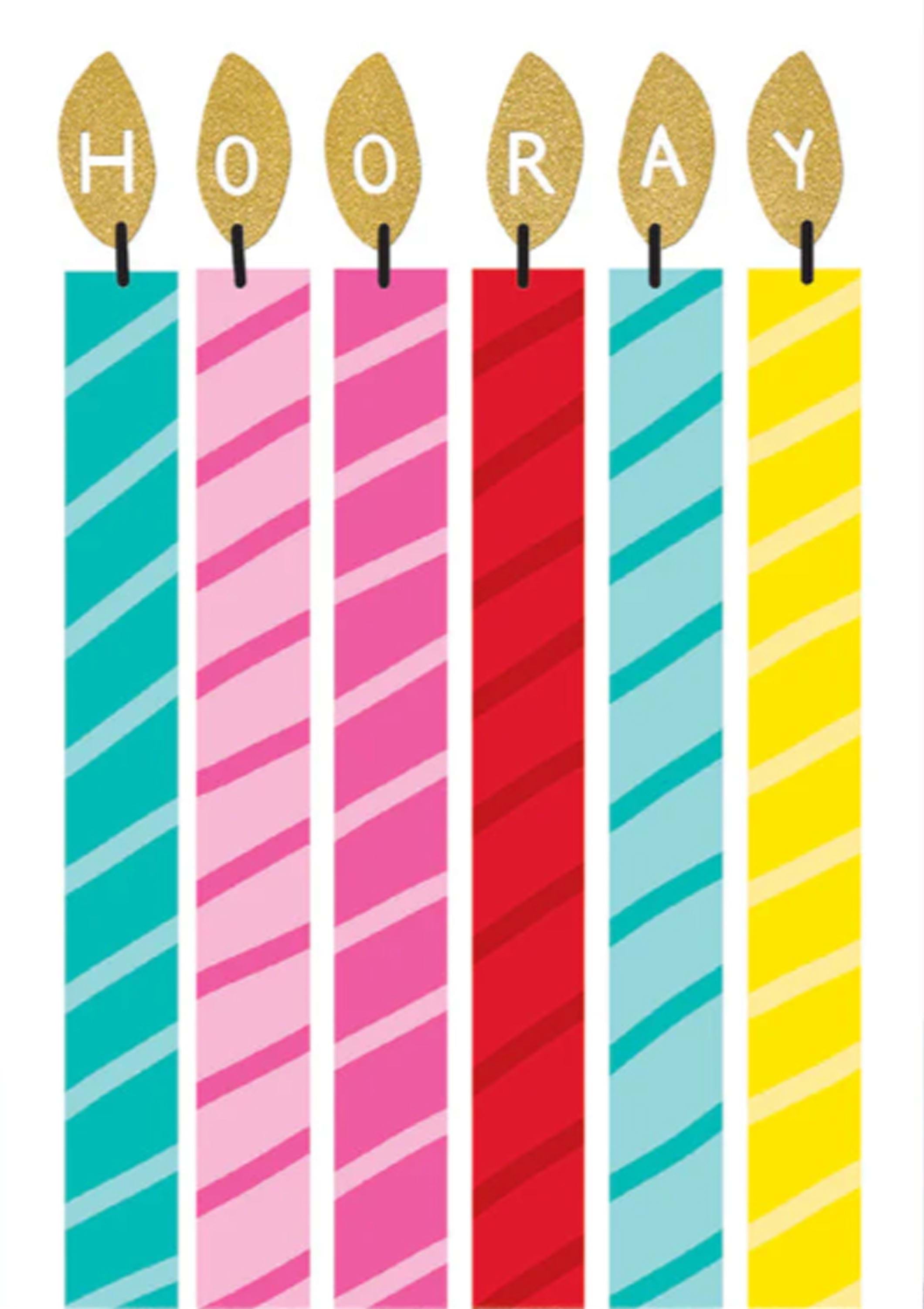 Hooray Candles Birthday Card