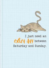 Extra Day Lined A6 Notebook
