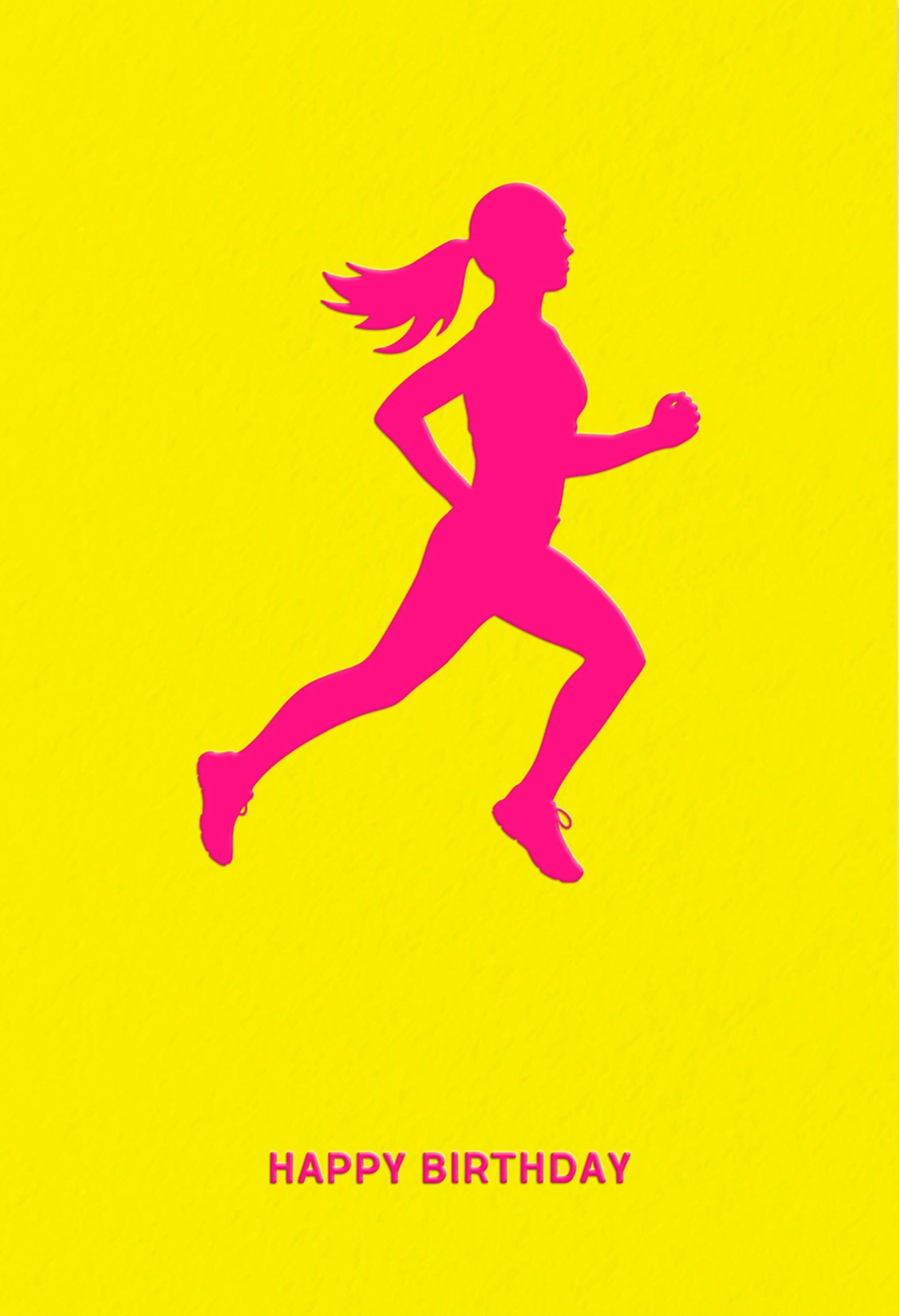 Running Birthday Card