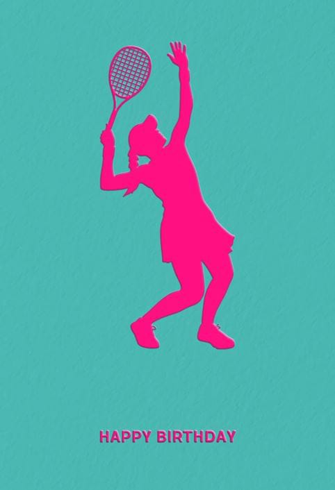 Tennis Birthday Card