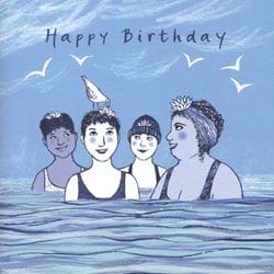 Sea Bathers Birthday Card