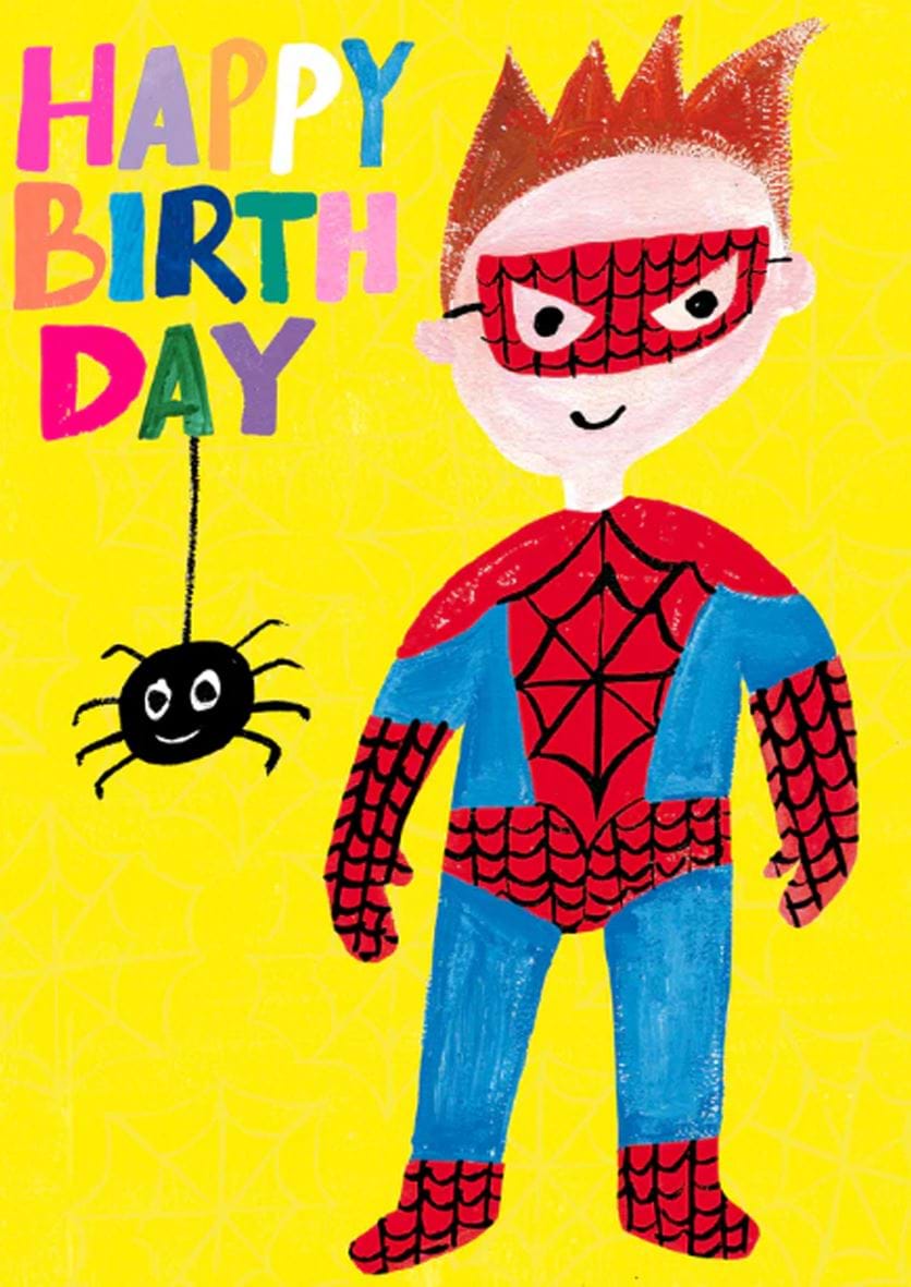 Spiderman Birthday Card