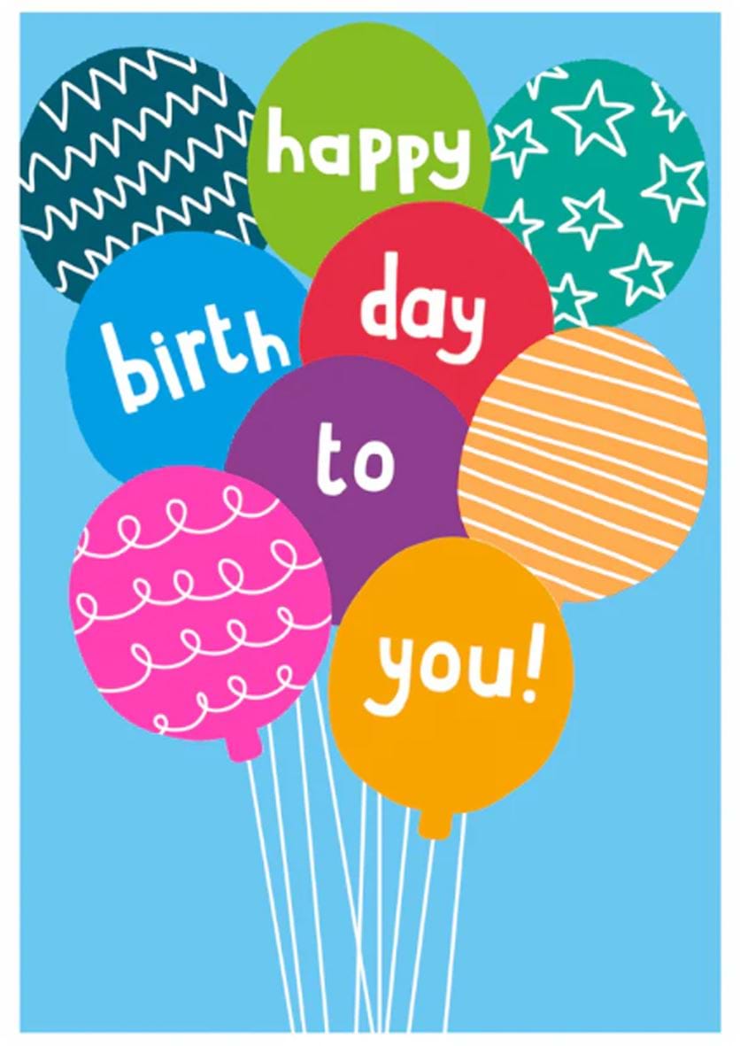 Balloons Birthday Card