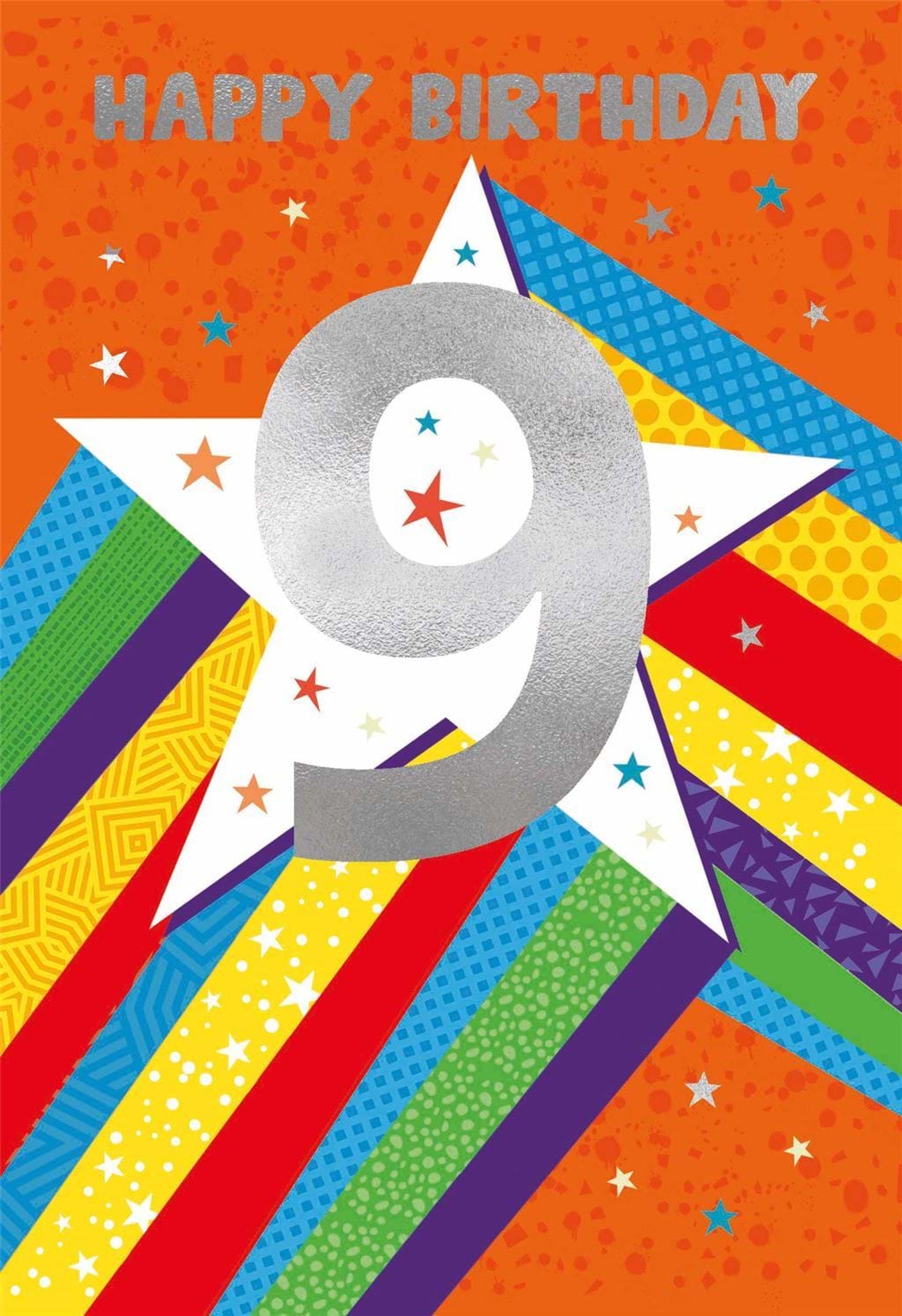 Star 9th Birthday Card