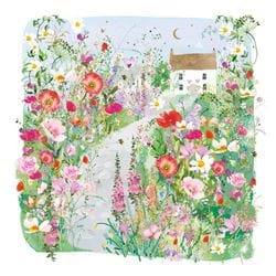 White Cottage Greeting Card