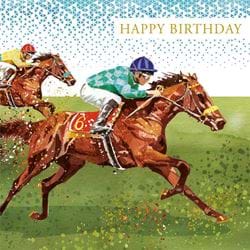Racehorse Birthday Card