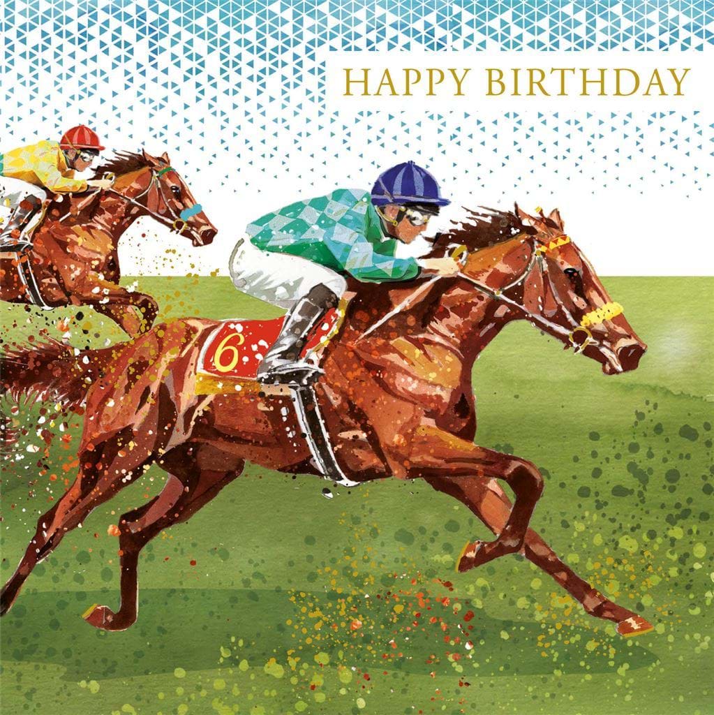 Racehorse Birthday Card