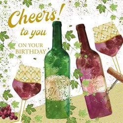 Red Wine Birthday Card