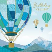 Hot Air Balloons Birthday Card