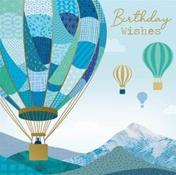Hot Air Balloons Birthday Card