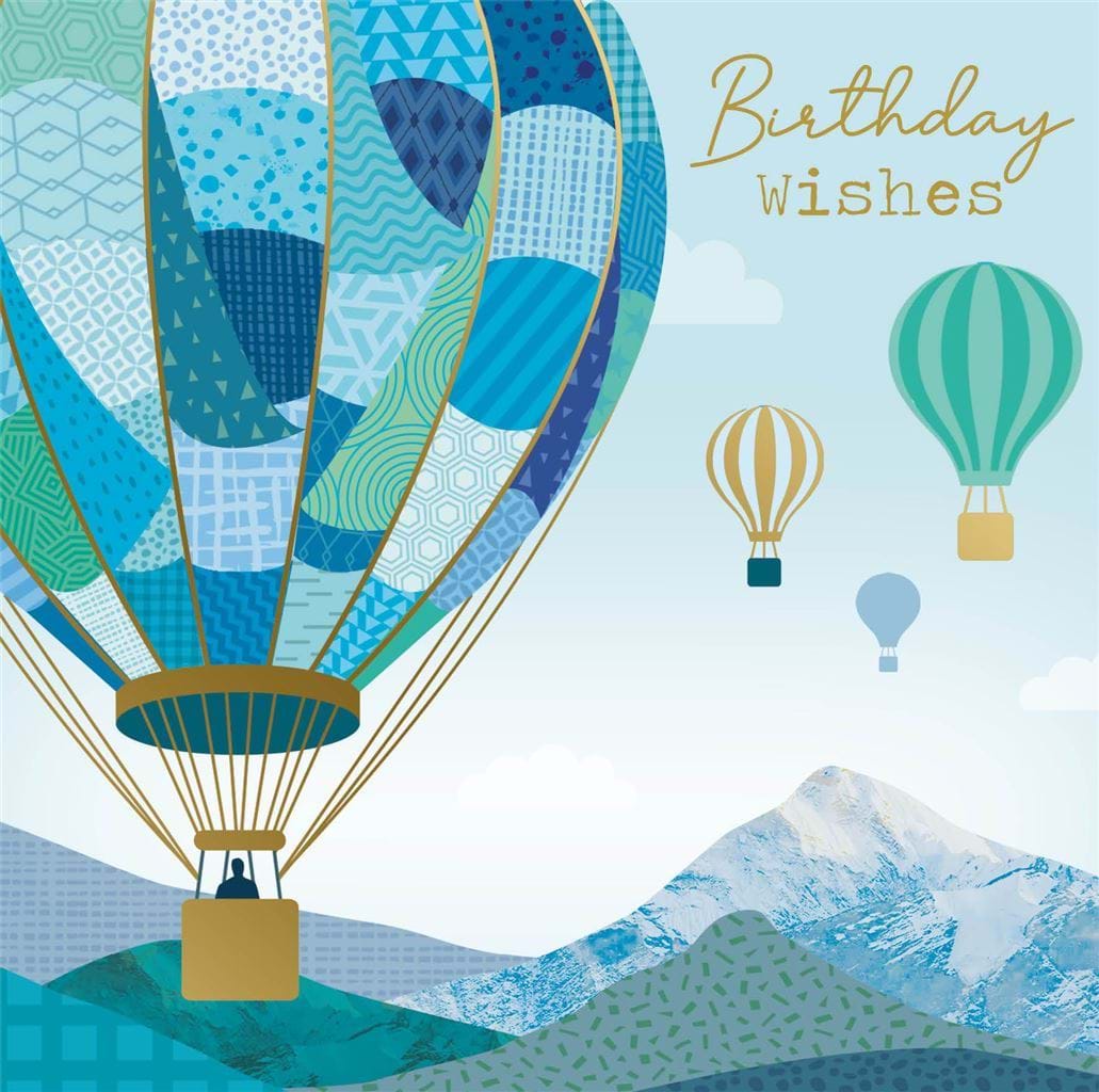 Hot Air Balloons Birthday Card