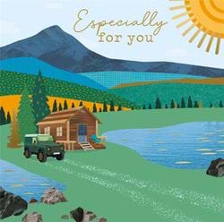 Log Cabin Birthday Card