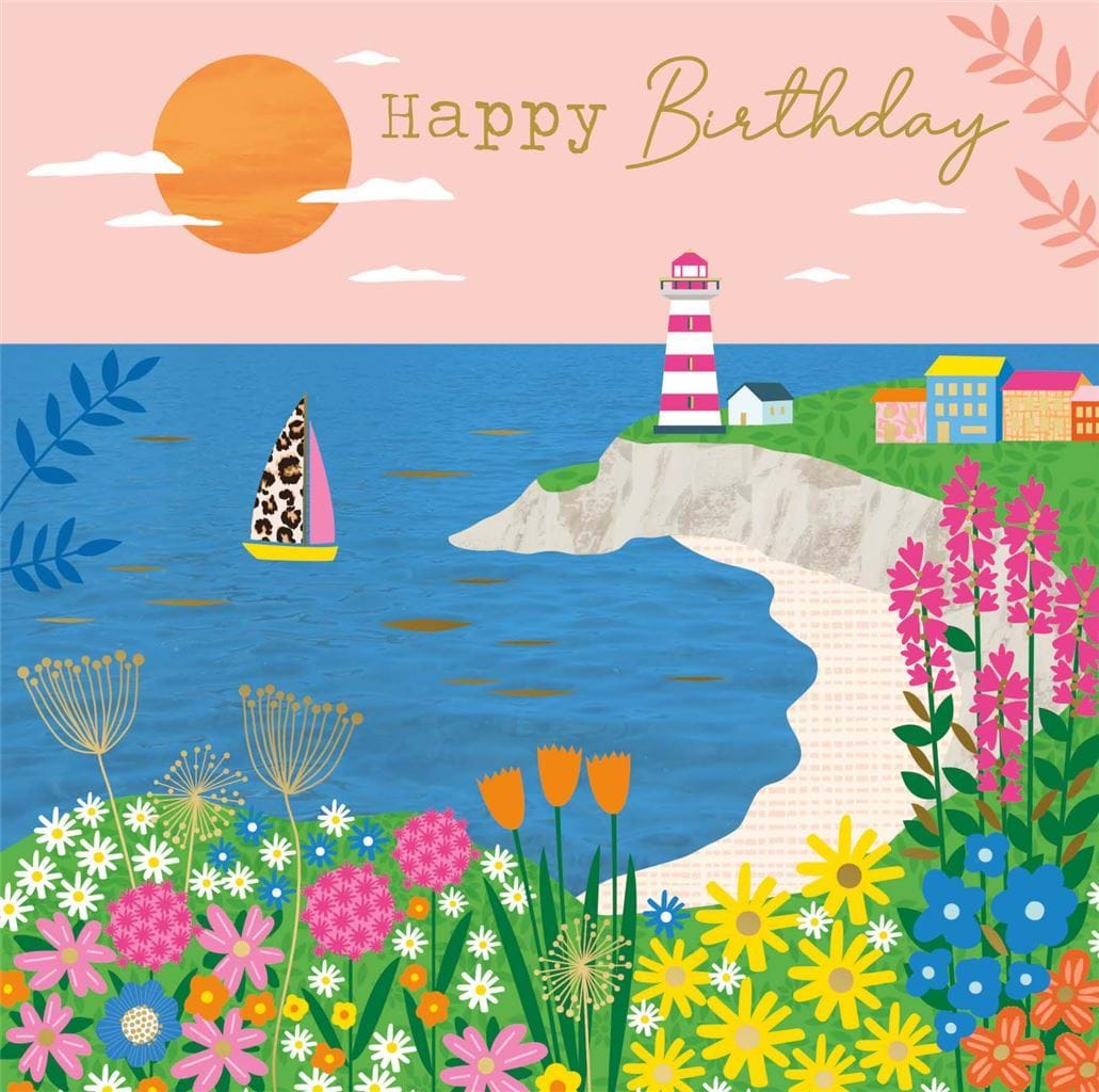 Sunset Coast Birthday Card