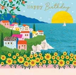 Sunflower Coast Birthday Card