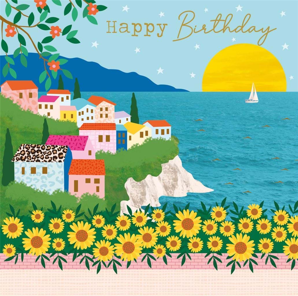 Sunflower Coast Birthday Card