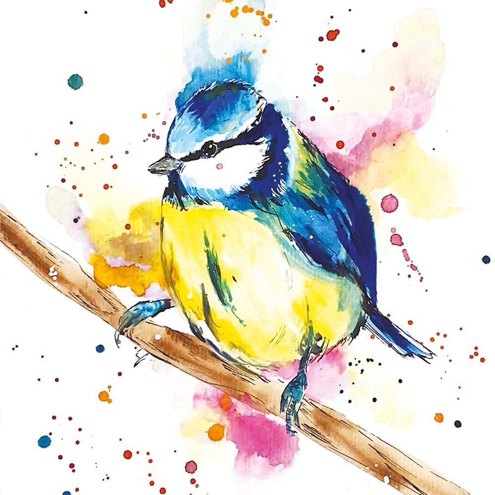 Blue Tit Greeting Card