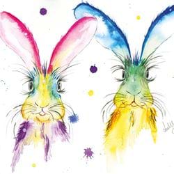 Hares Greeting Card