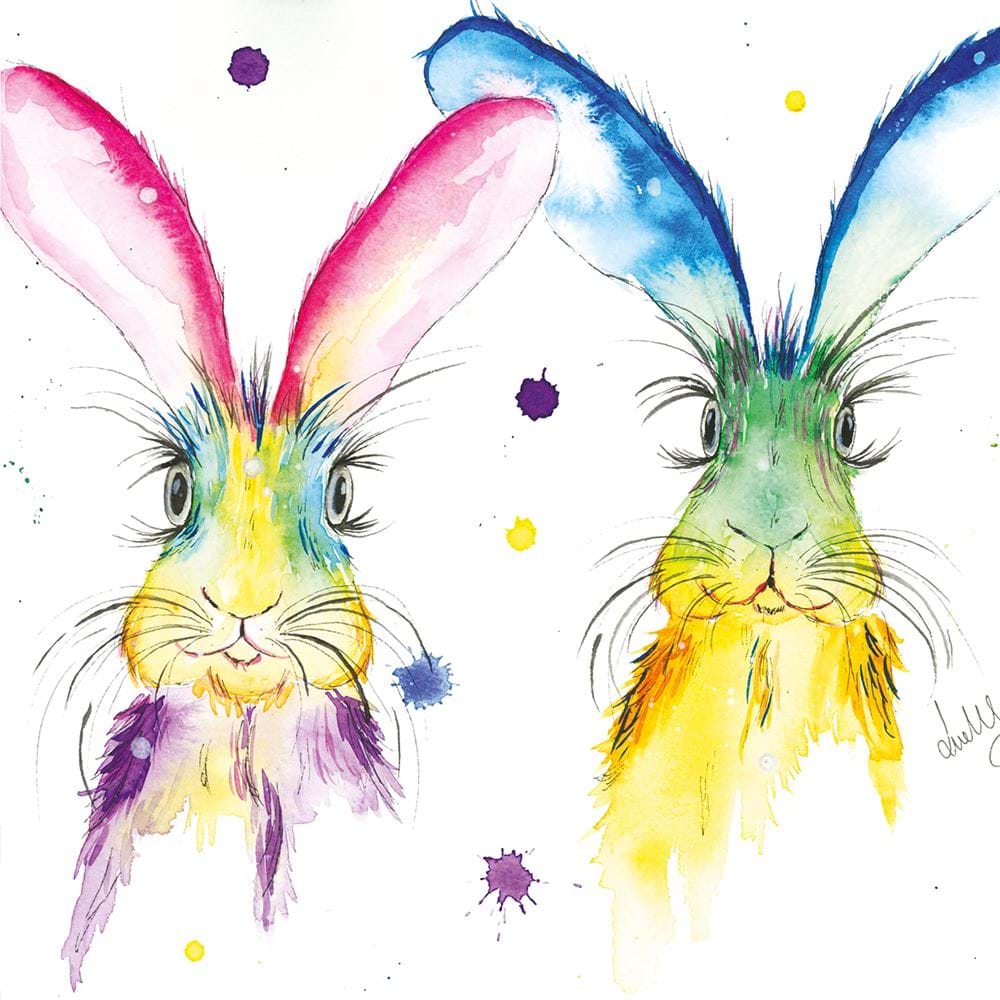 Hares Greeting Card