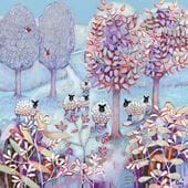 Sheep and Trees Greeting Card