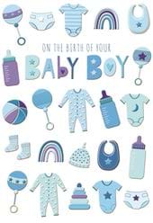 Blue New Baby Boy Card