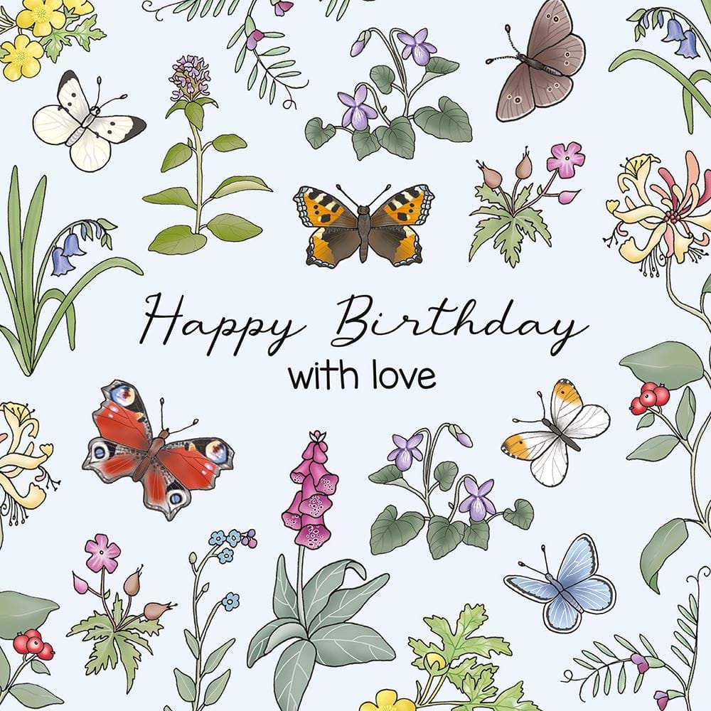Butterflies Birthday Card