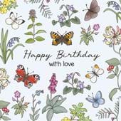 Butterflies Birthday Card