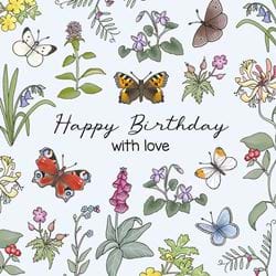 Butterflies Birthday Card