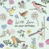 Garden Birds Birthday Card