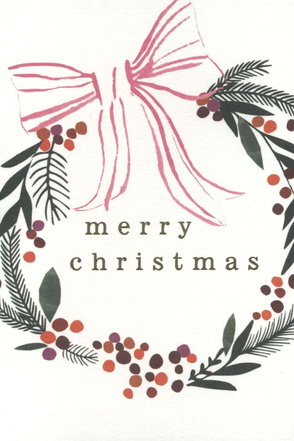 Wreath Christmas Cards - Pack of 10