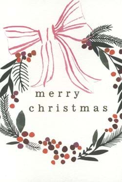 Wreath Christmas Cards - Pack of 10