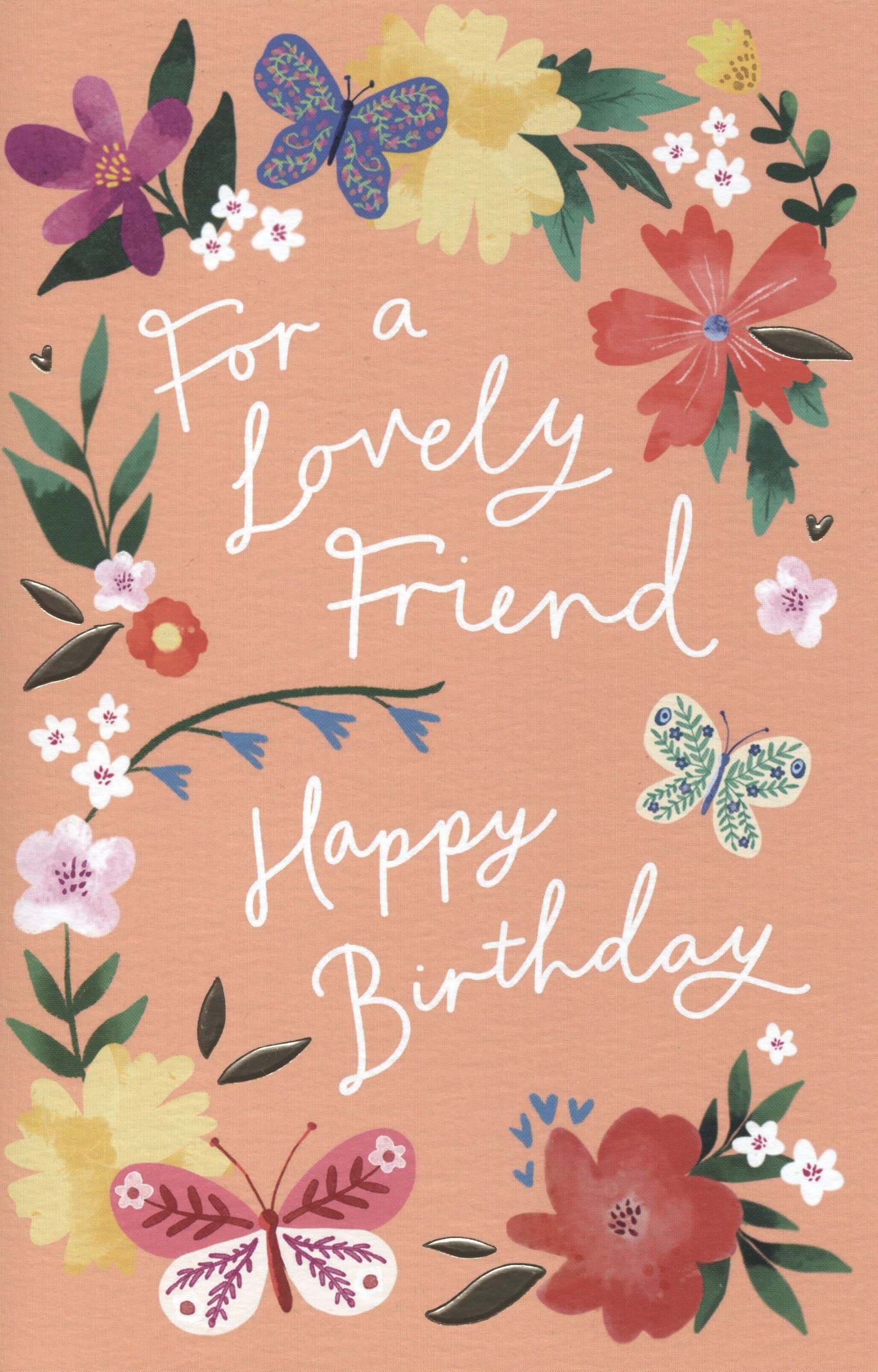 Tropical Floral Friend Birthday Card