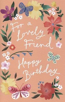 Tropical Floral Friend Birthday Card