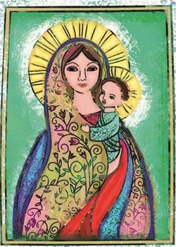 Mother and Child - Personalised Christmas Card