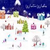 Winter Village - Personalised Christmas Card