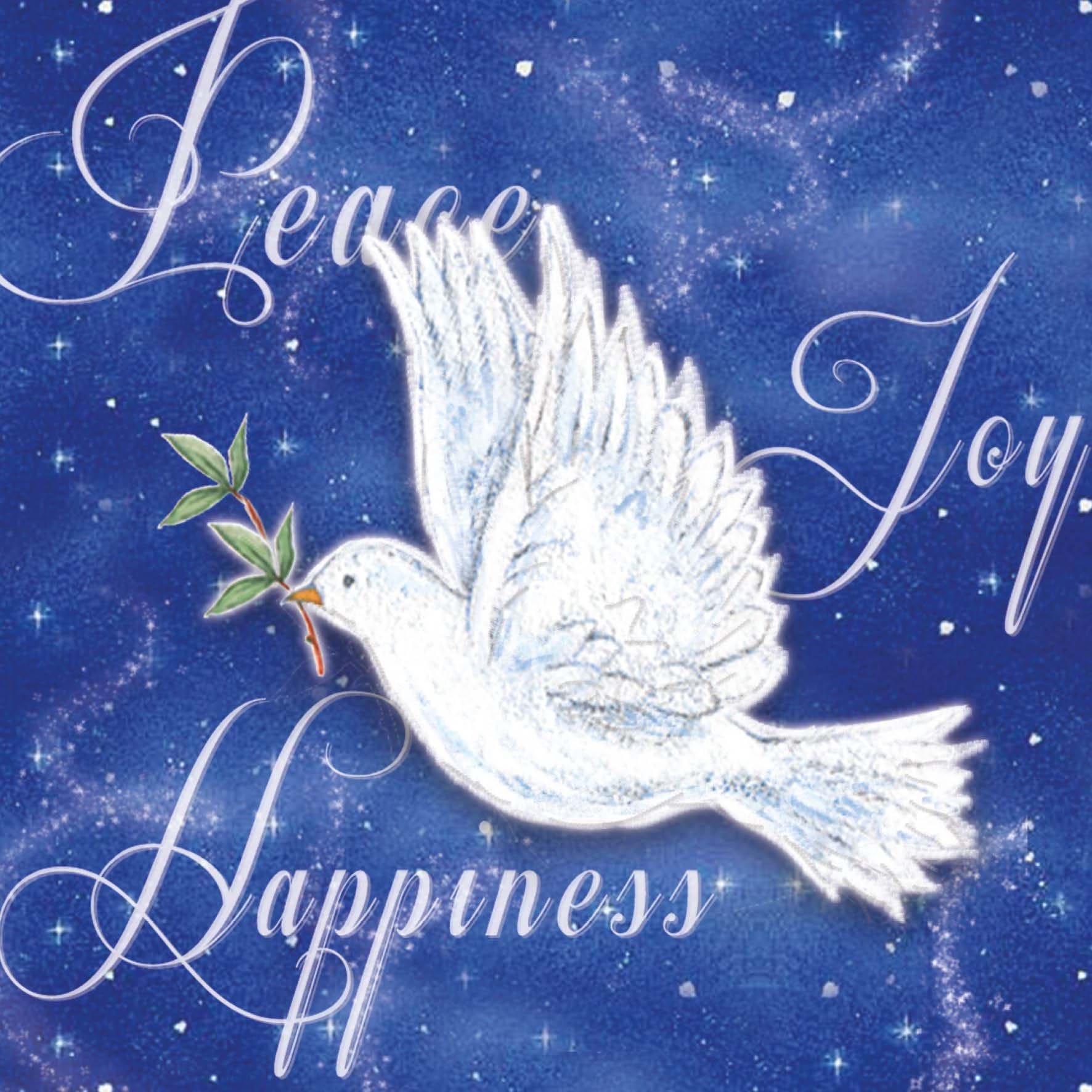 Blue Dove - Personalised Christmas Card