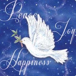Blue Dove - Personalised Christmas Card