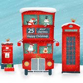 Santa's Bus - Personalised Christmas Card