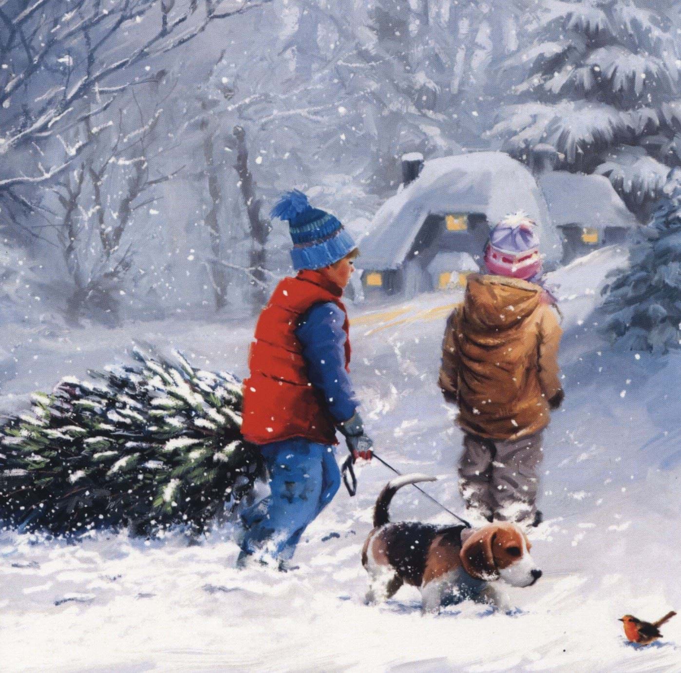 Kids In Snow, MND Association Christmas Cards - Pack of 10