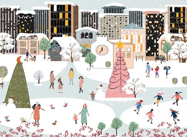 A Winter Landscape - Personalised Christmas Card