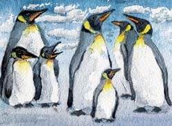 Penguins - Personalised Christmas Card