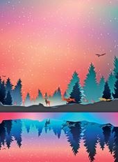 Winter Lake - Personalised Christmas Card