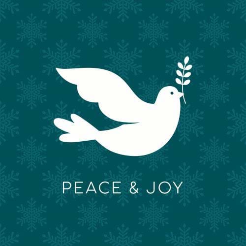 Peace & Joy - Personalised Christmas Card