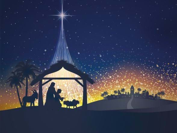 The Star Shines Brightly - Personalised Christmas Card