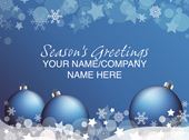Baubles in the Snow - Front Personalised Christmas Card