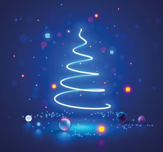 Digital Tree - Personalised Christmas Card