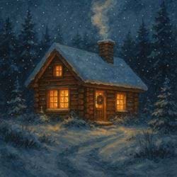 A Winter Cottage - Personalised Christmas Card