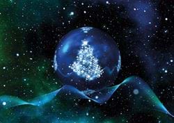 Snowy Christmas Bauble - Personalised Christmas Card